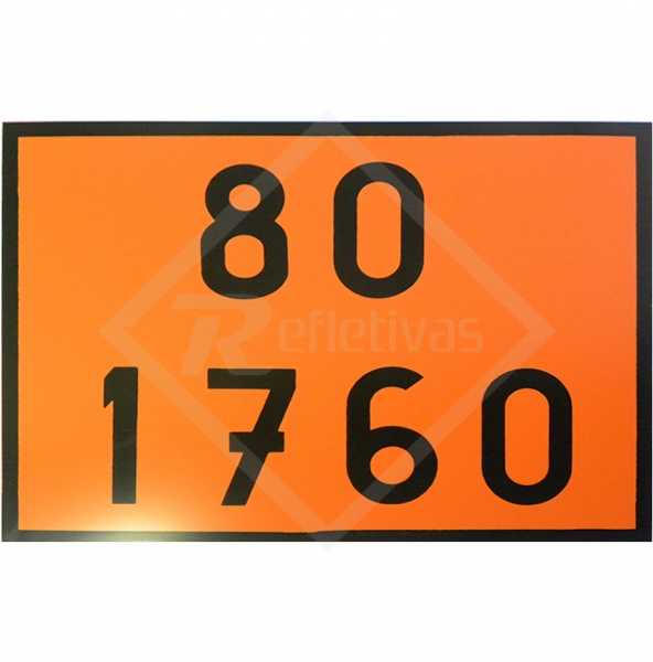 Placa Número ONU - 80 1760