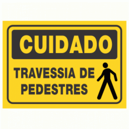 Placa Travessia de Pedestre