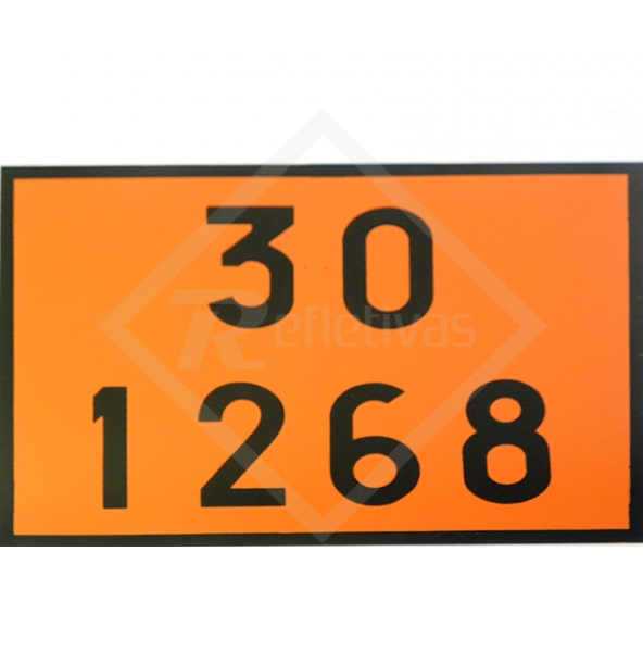 Placa N�mero ONU - 30 1268