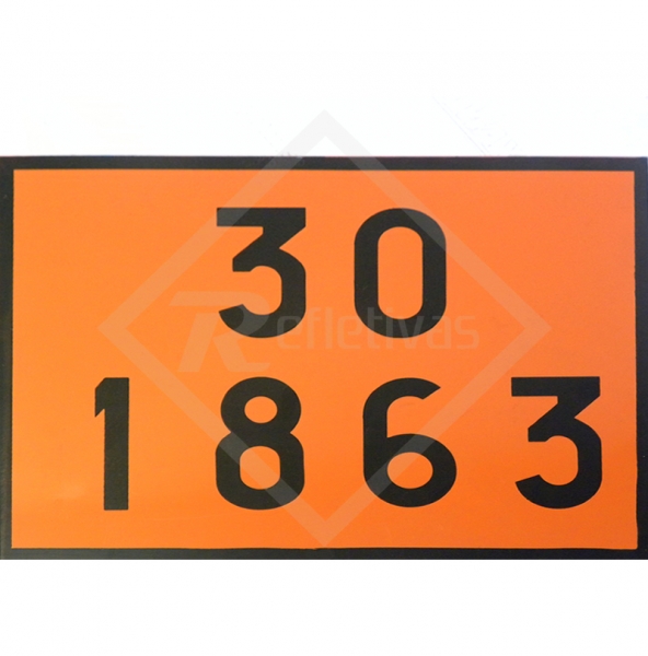 Placa N�mero ONU - 30 1863