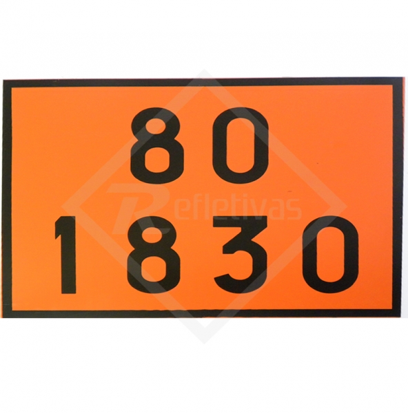 Placa N�mero ONU - 80 1830