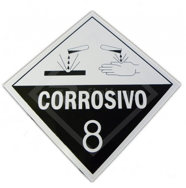 Placa Corrosivo 8 - Config. NBR 7500