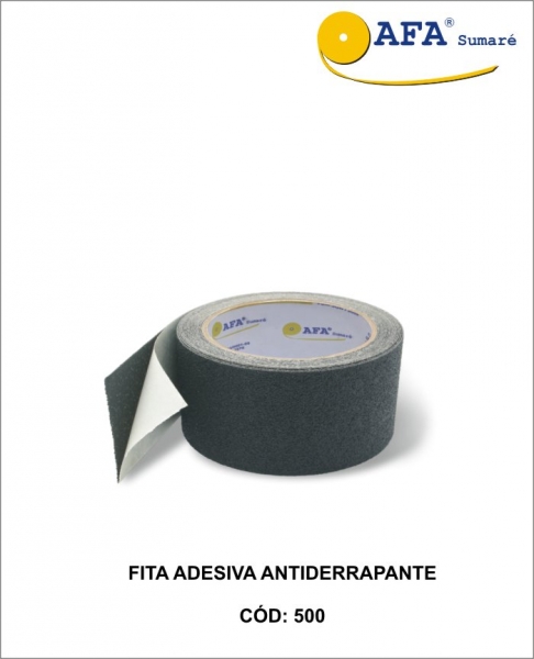 Fita Adesiva Antiderrapante Preta Fita Adesiva Antiderrapante Preta para utilização em áreas escorregadias com o intuito de evitar acidentes.
