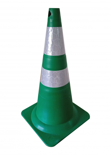 Cone Verde Refletivo Flex�vel 75 cm.