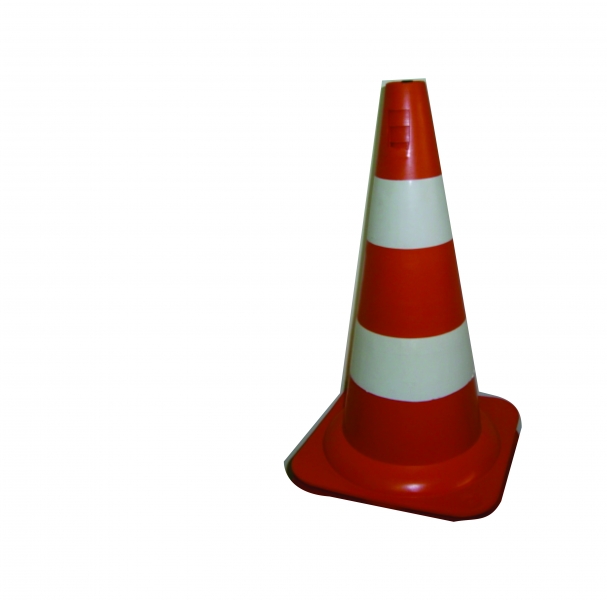 Cone Sinalizador Laranja e Branco 50 cm r�gido.