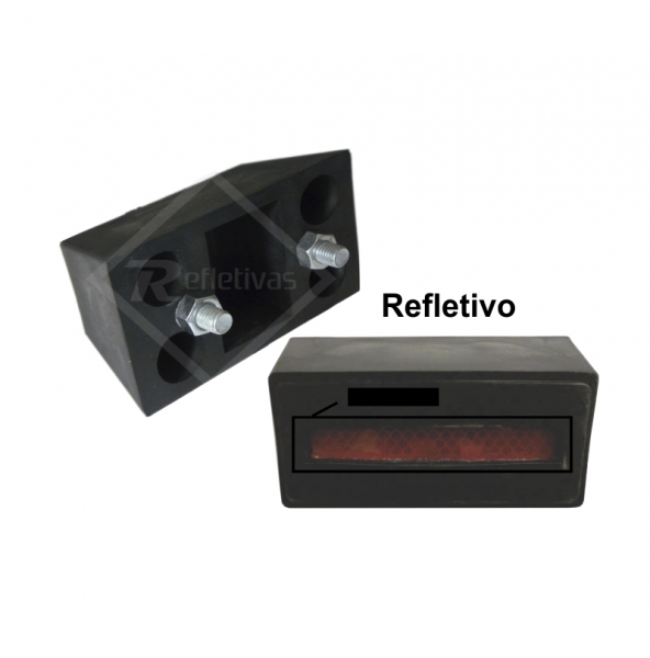 Batente Termopl�stico Traseiro com fita refletiva.