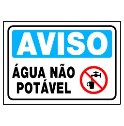 Placa Água não Potável Código do Produto: REFAV-13