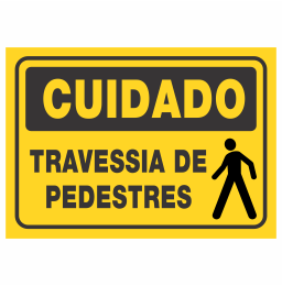 Placa Travessia de Pedestre Código do Produto: REFCD-04