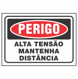 Placa Alta Tensão Mantenha Distância Código do Produto: REFPE-33