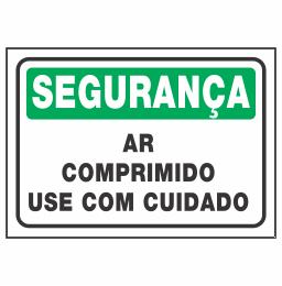 Placa Ar Comprimido Use com Cuidado Código do Produto: REFSE-18