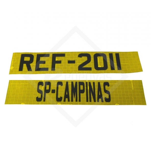A Faixa Ouro � uma pel�cula retro-refletiva microprism�tica amarela.