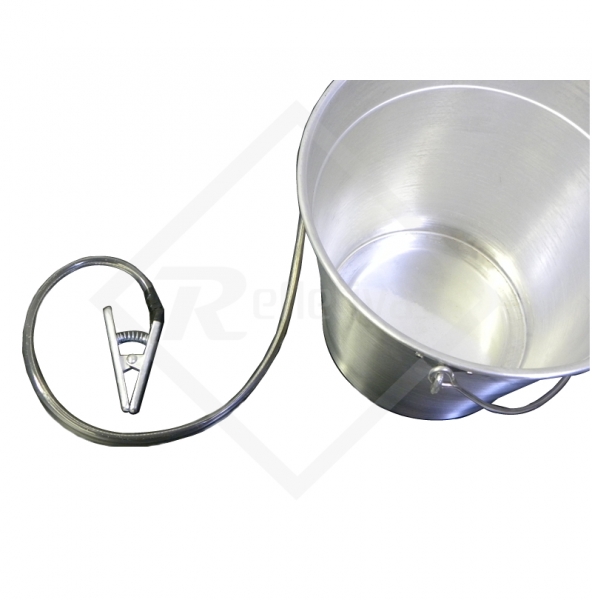 Balde de alum�nio com cabo terra.
